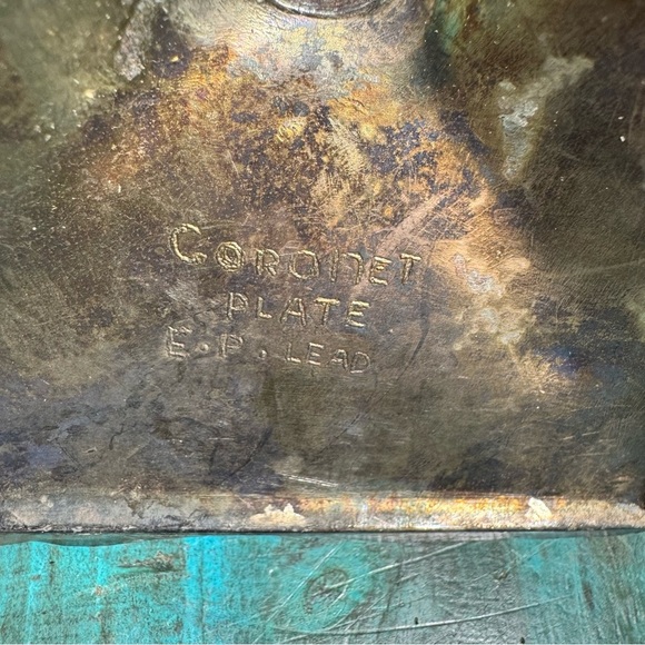 Coronet Plate E.P.Lead Ornate Gothic Victorian Silver Candle Stick Holders - Picture 15 of 15